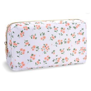 Waterproof Small Floral nylon Makeup Bag Pouch pink